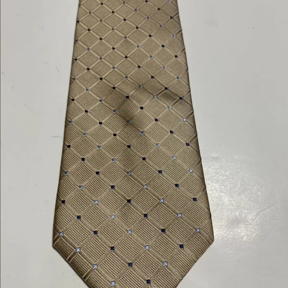 Nautica Other - New Nautica Men's %100 Silk Gold Blue Dots Tie